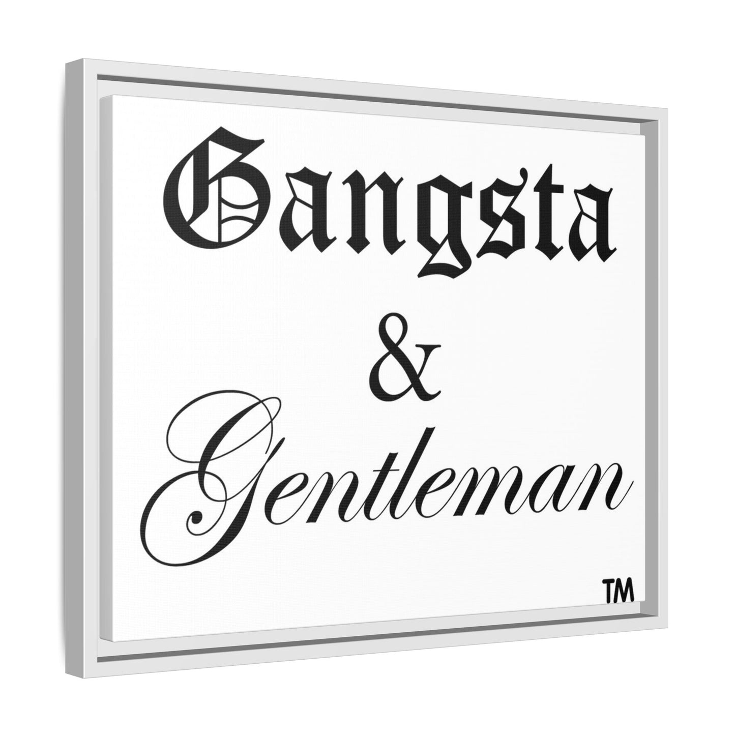 Gangsta & Gentleman Framed Matte Canvas Art - Stylish Wall Decor