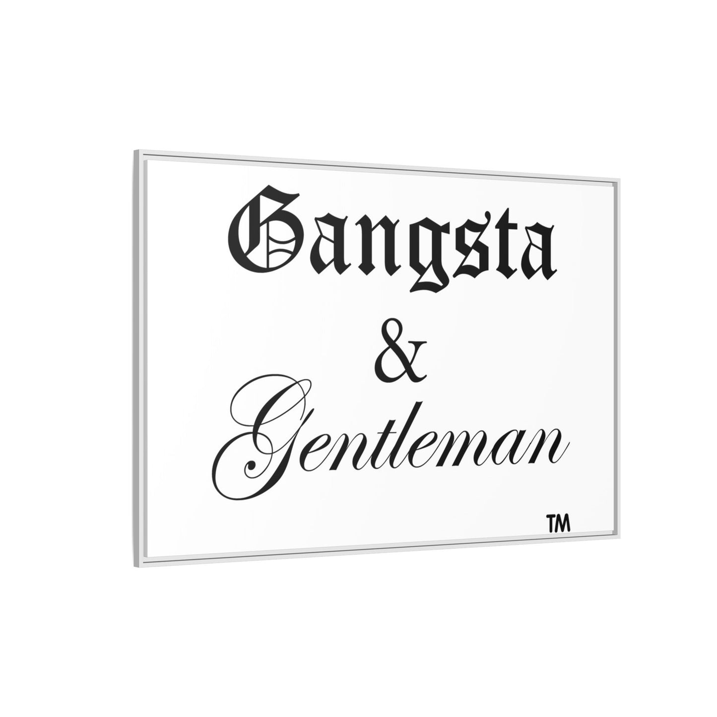 Gangsta & Gentleman Framed Matte Canvas Art - Stylish Wall Decor