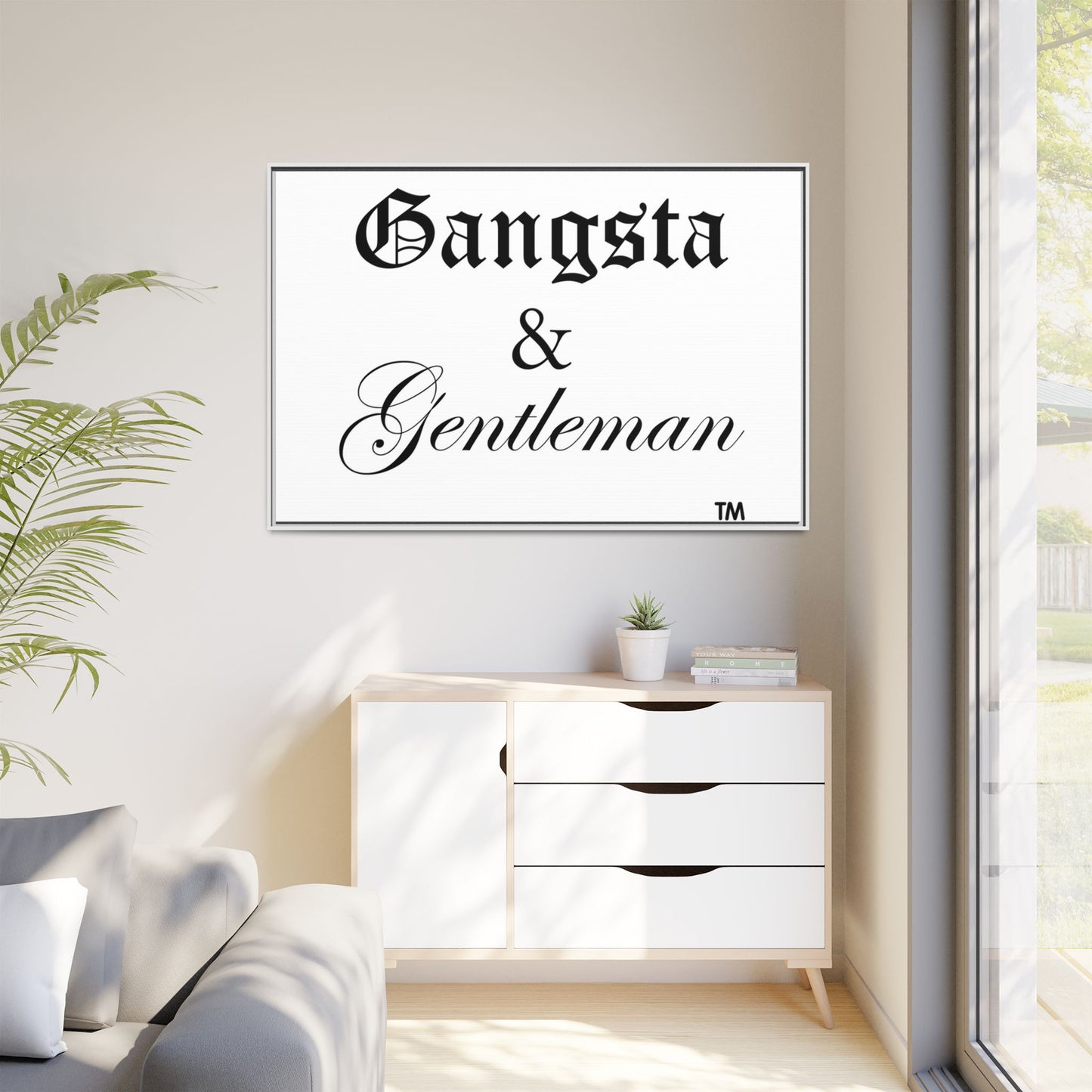 Gangsta & Gentleman Framed Matte Canvas Art - Stylish Wall Decor