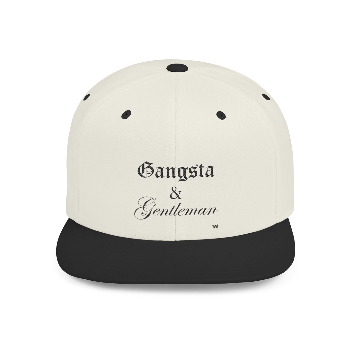 Gangsta & Gentleman Snapback Cap - Trendy Flat Bill Hat for Stylish Individuals