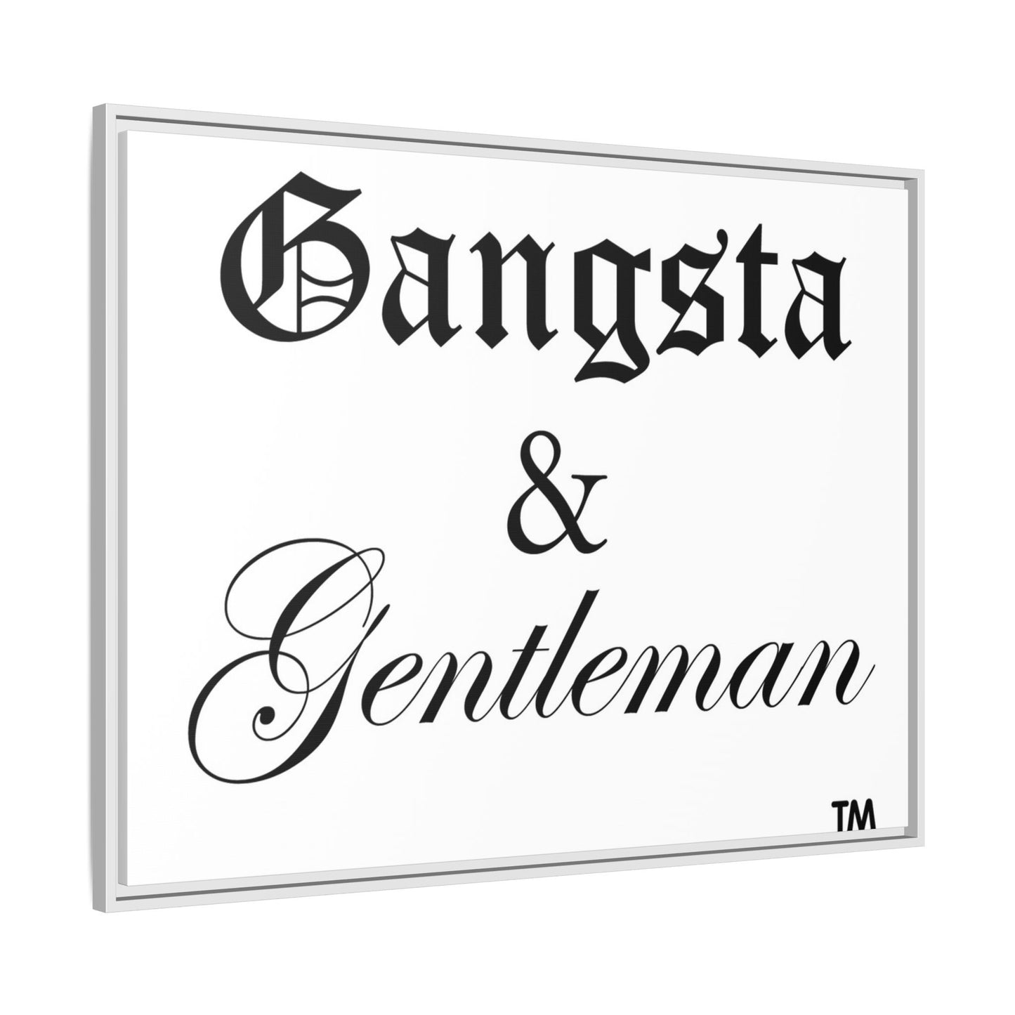 Gangsta & Gentleman Framed Matte Canvas Art - Stylish Wall Decor