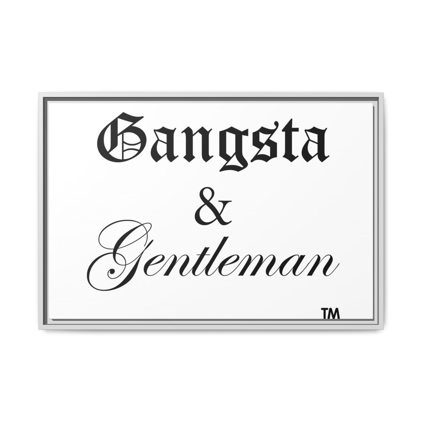 Gangsta & Gentleman Framed Matte Canvas Art - Stylish Wall Decor