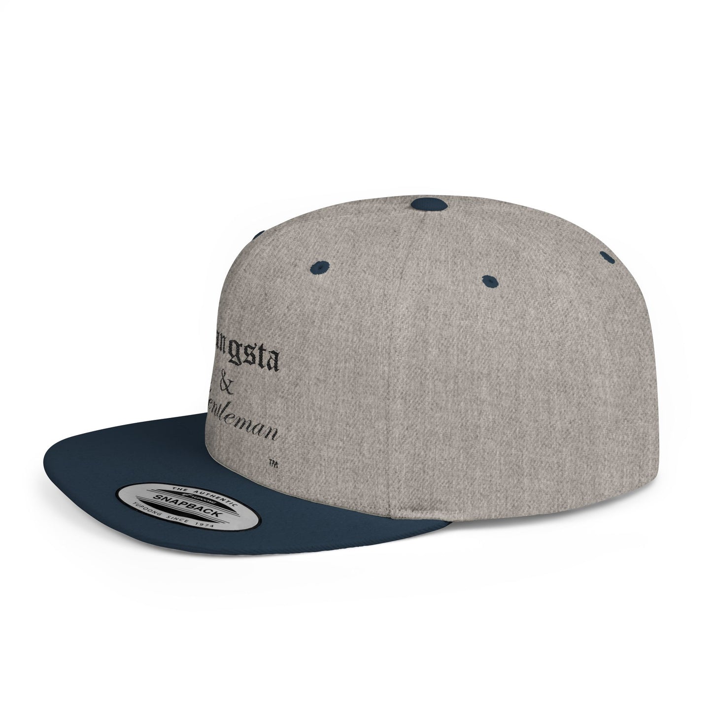 Gangsta & Gentleman Snapback Cap - Trendy Flat Bill Hat for Stylish Individuals