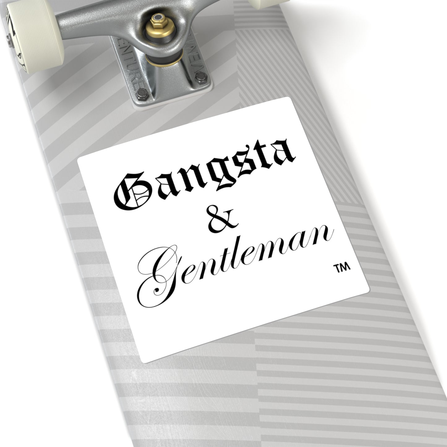Gangsta & Gentleman Square Stickers - Stylish Laptop Decor, Unique Gift for Trendsetters