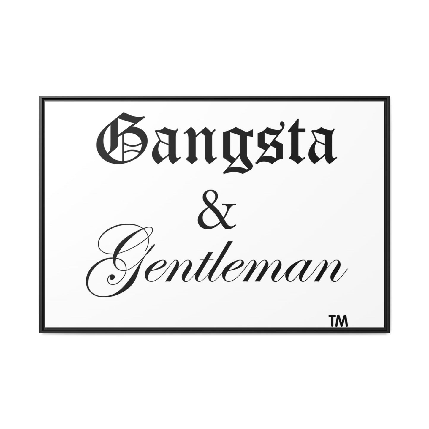 Gangsta & Gentleman Framed Matte Canvas Art - Stylish Wall Decor