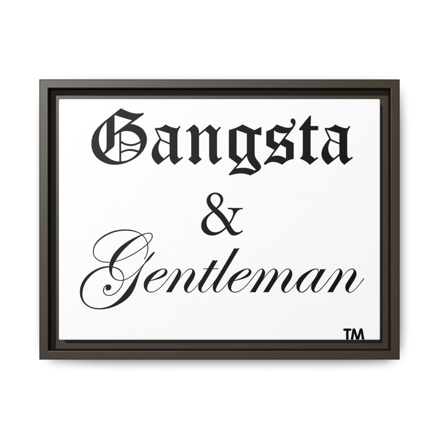 Gangsta & Gentleman Framed Matte Canvas Art - Stylish Wall Decor