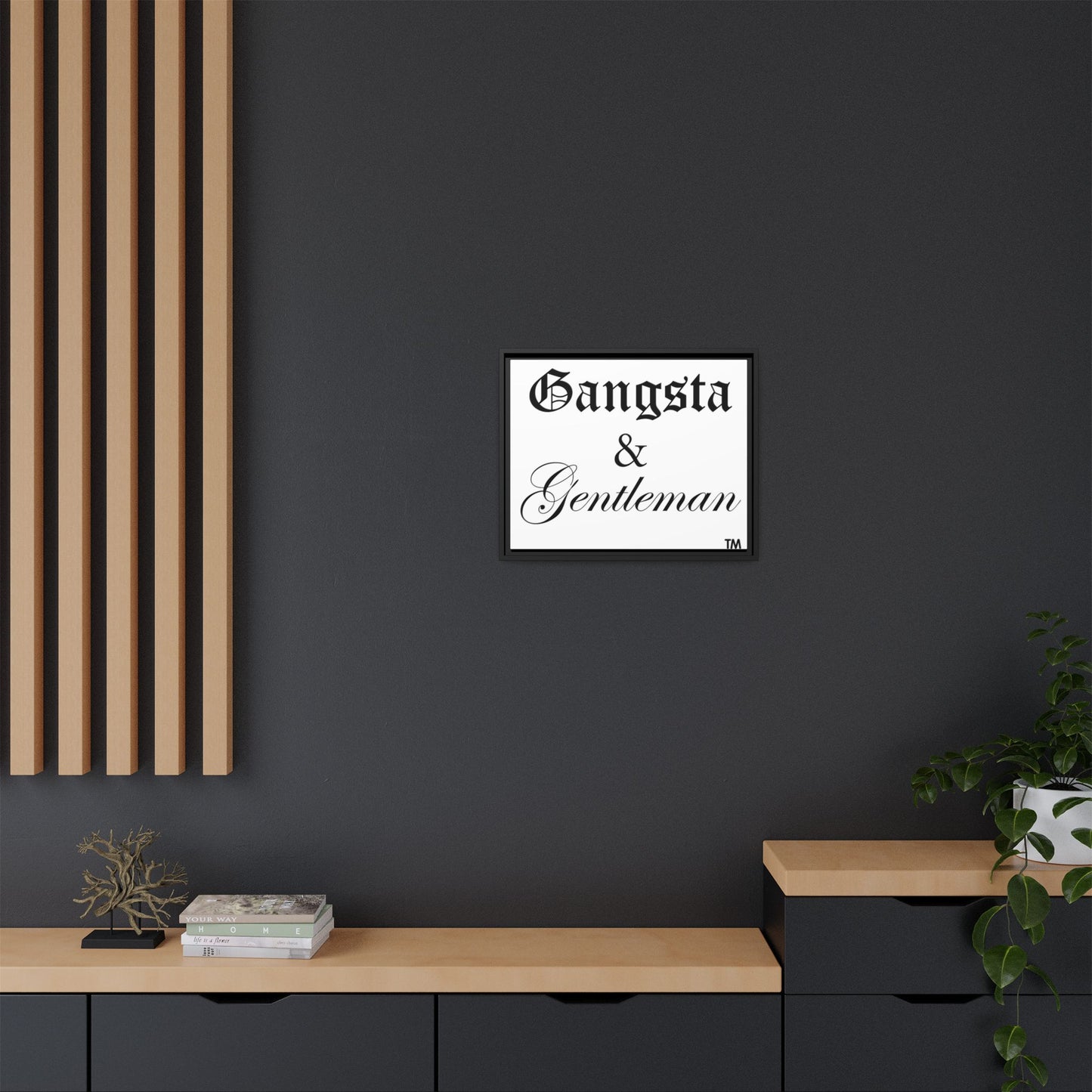 Gangsta & Gentleman Framed Matte Canvas Art - Stylish Wall Decor