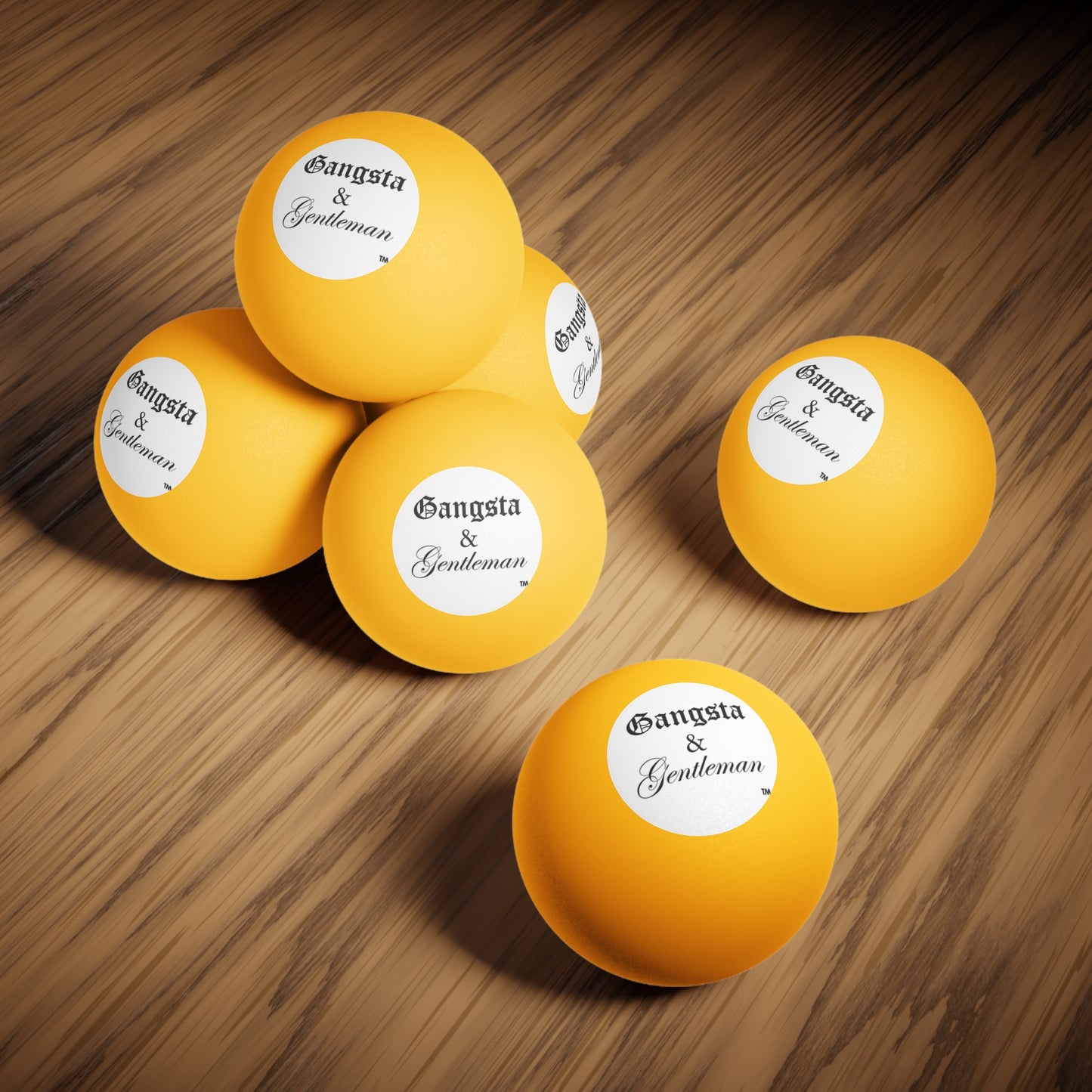Gangsta & Gentleman Ping Pong/Beer Pong Balls - 6 Pack for Fun and Celebration