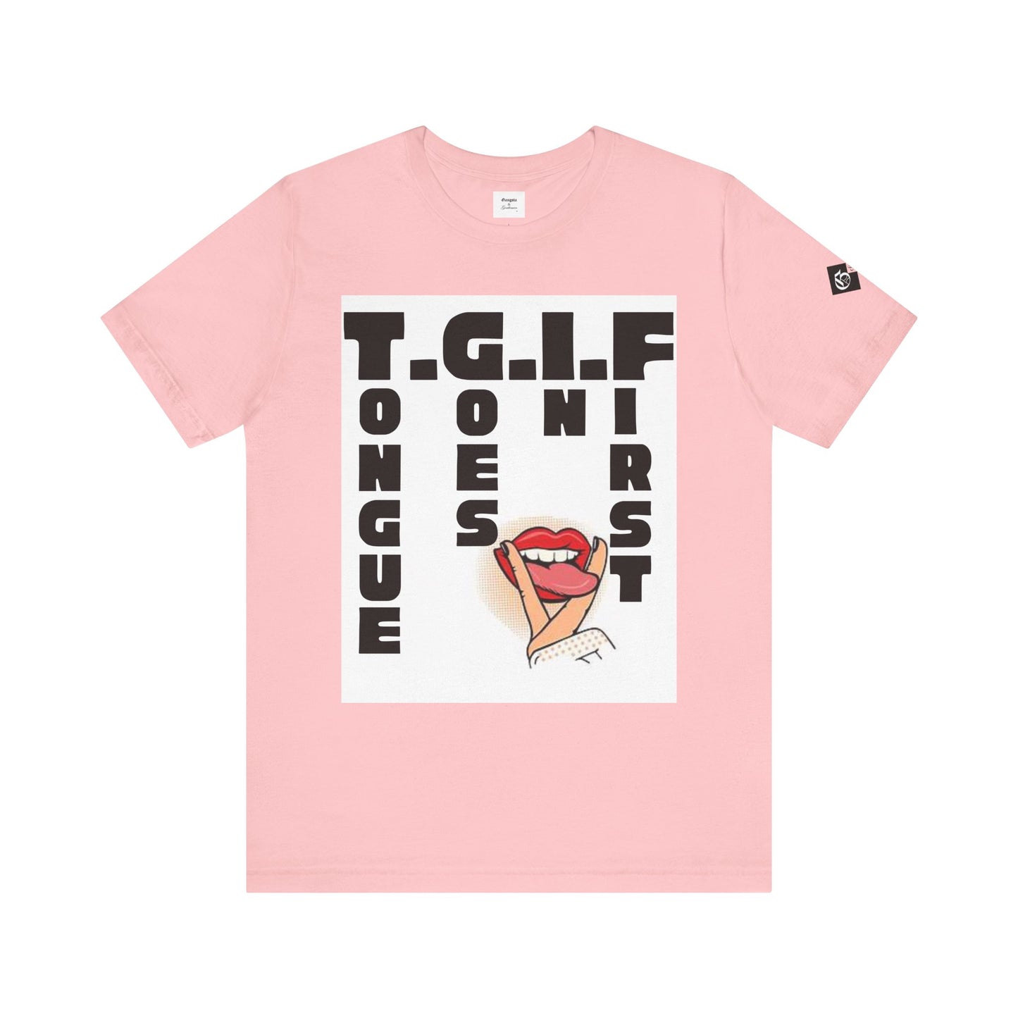 TGIF Tongue Graphic Tee - Unisex Jersey Short Sleeve T-Shirt