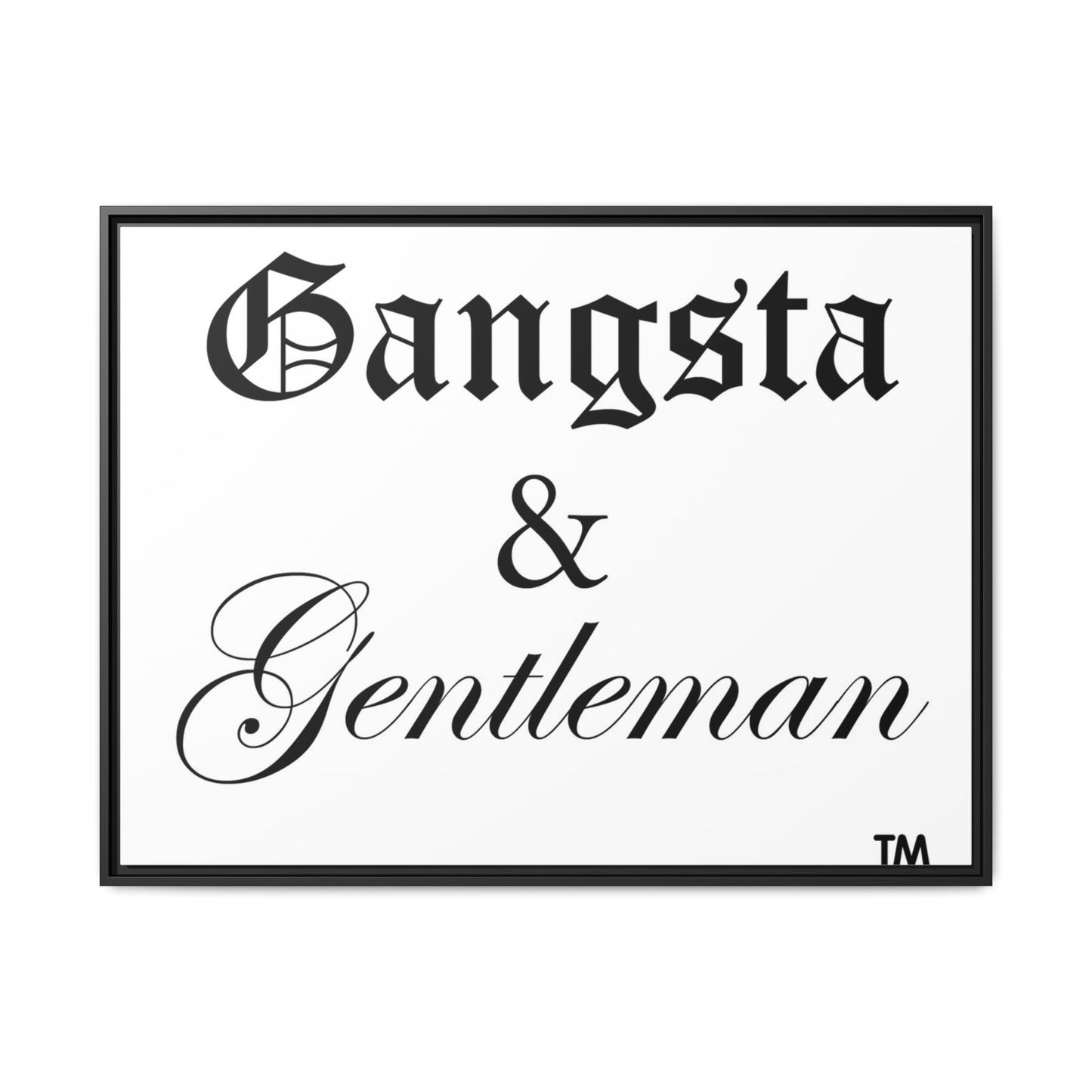 Gangsta & Gentleman Framed Matte Canvas Art - Stylish Wall Decor