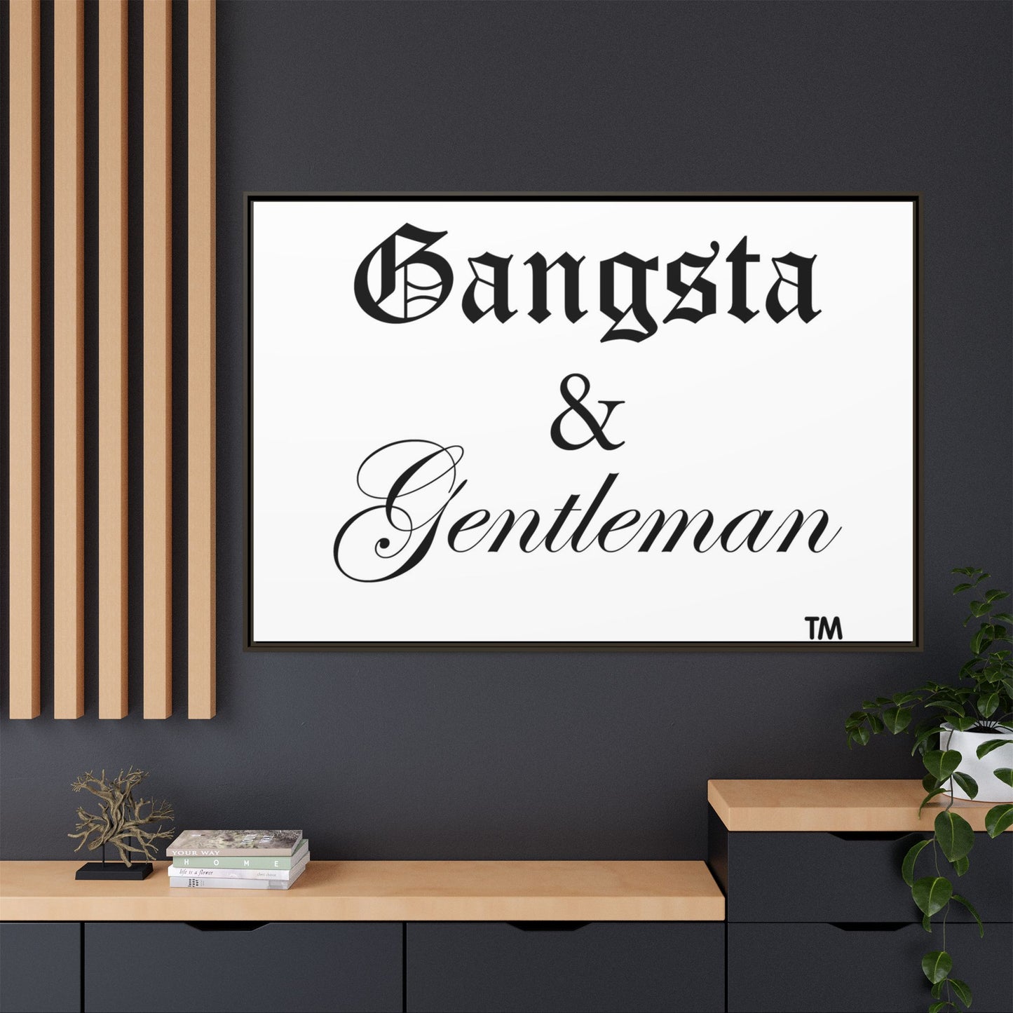 Gangsta & Gentleman Framed Matte Canvas Art - Stylish Wall Decor