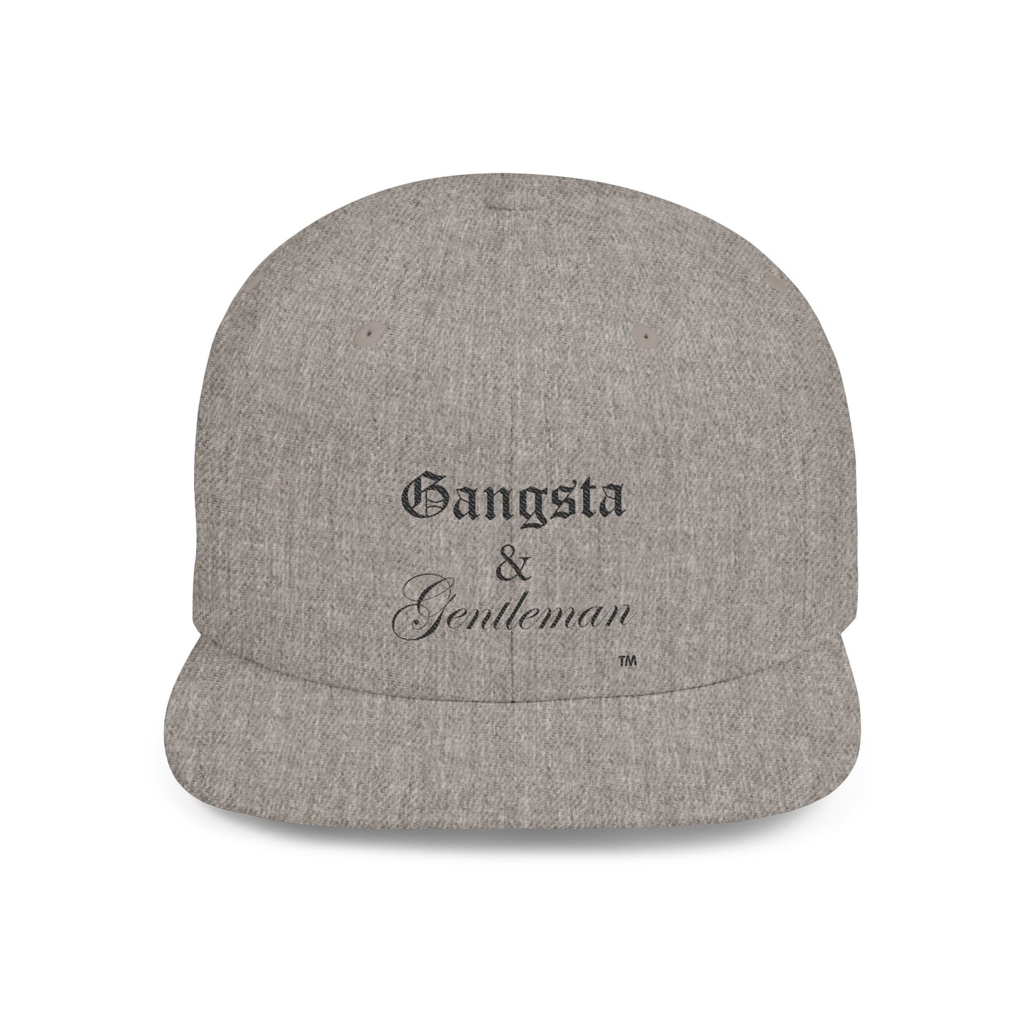Gangsta & Gentleman Snapback Cap - Trendy Flat Bill Hat for Stylish Individuals