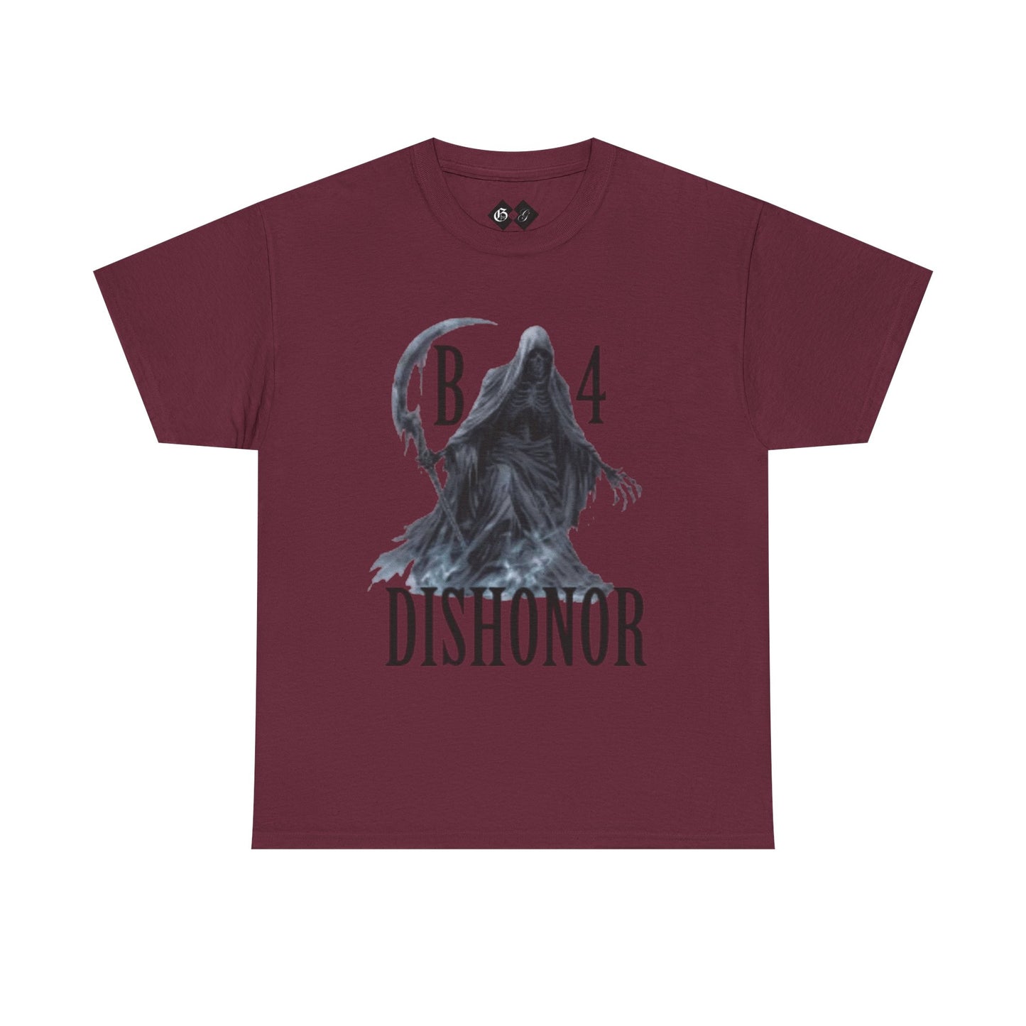 T-Shirt — Grim Reaper 'Death B4 Dishonor' Graphic Tee - Gangsta & Gentleman