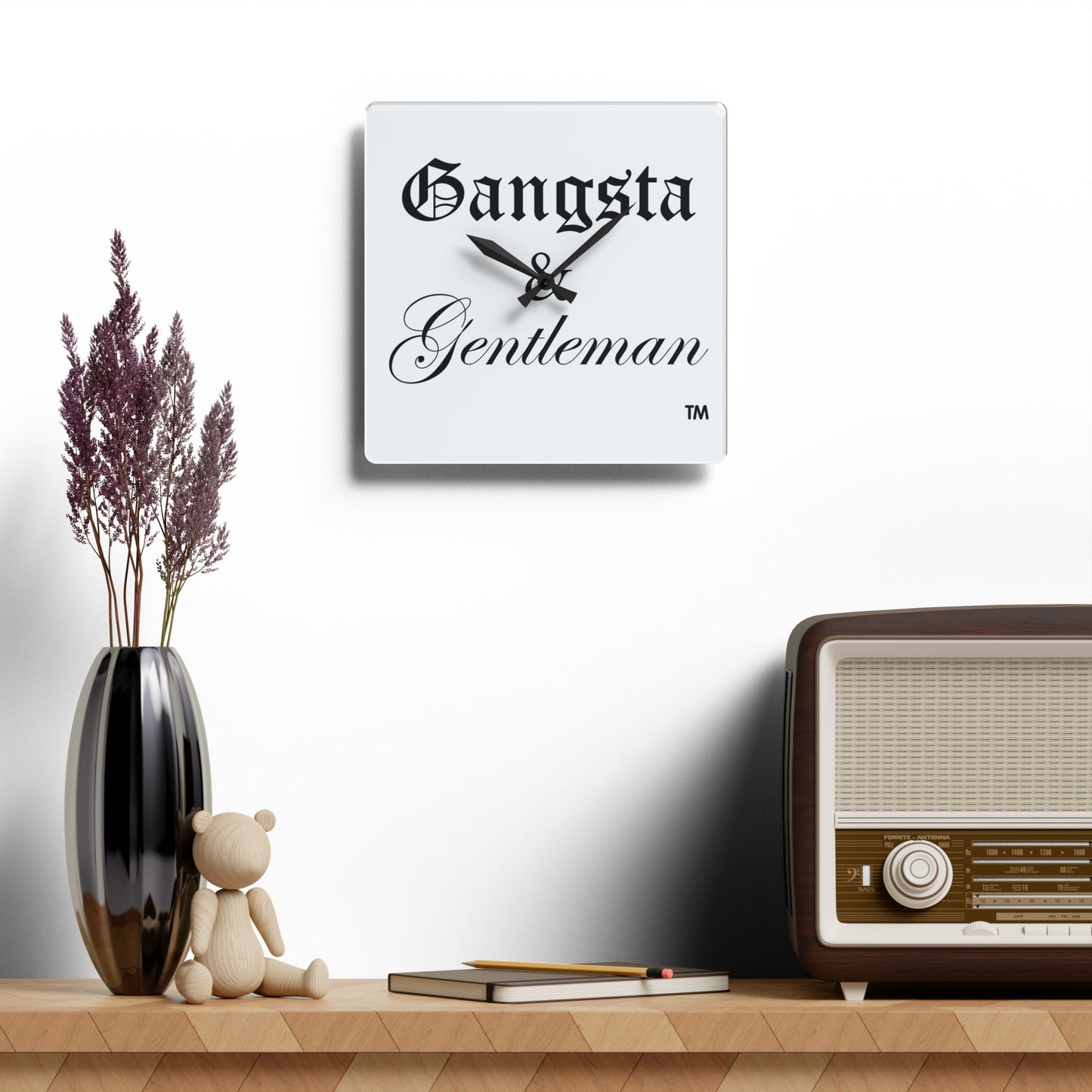 Acrylic Wall Clock - Gangsta & Gentleman Unique Style and Inspiration