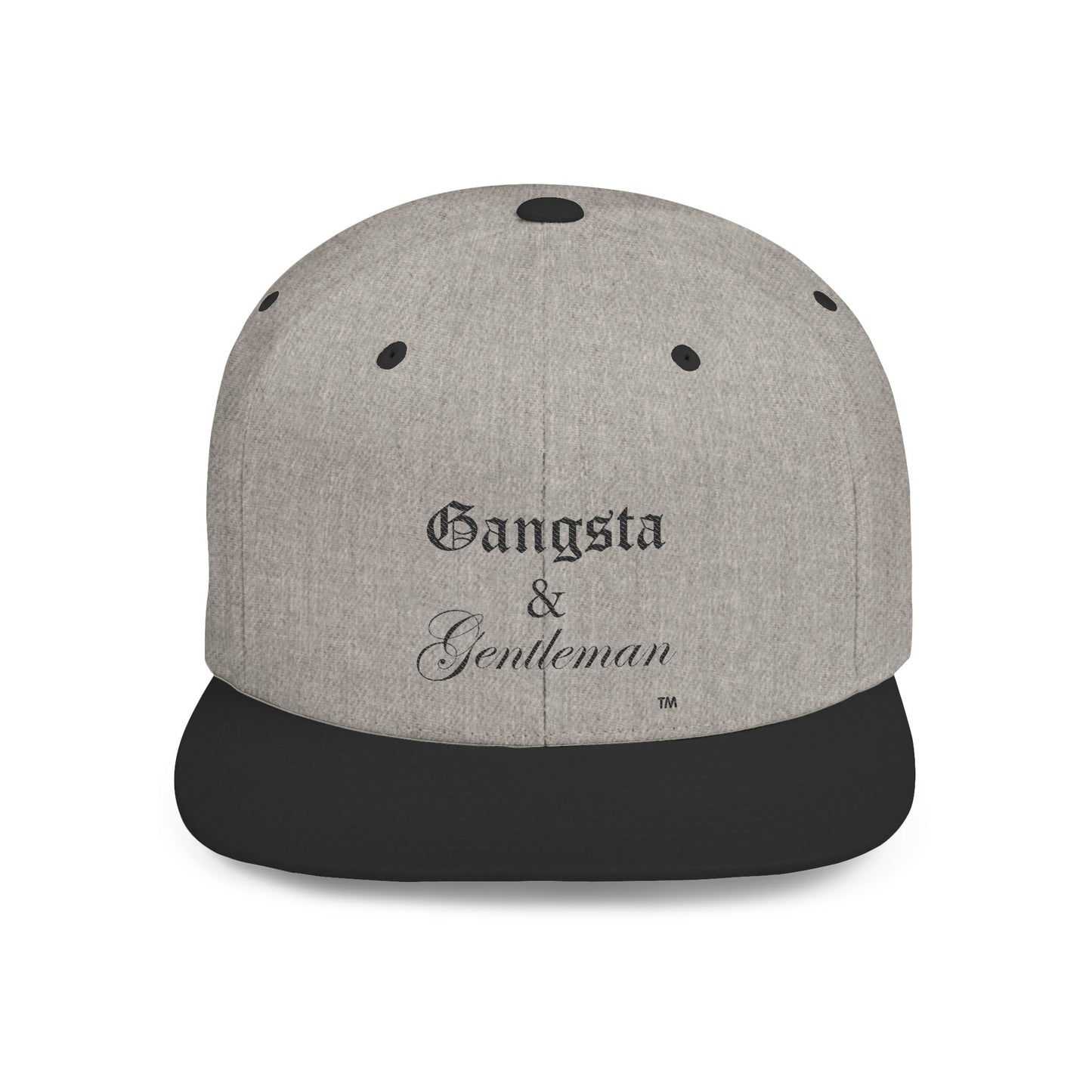 Gangsta & Gentleman Snapback Cap - Trendy Flat Bill Hat for Stylish Individuals
