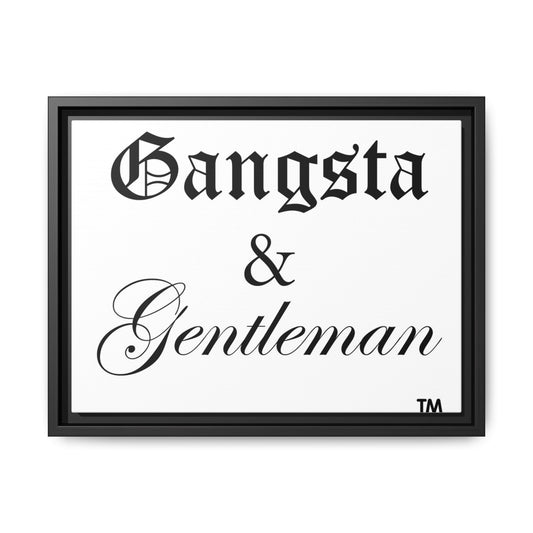 Gangsta & Gentleman Framed Matte Canvas Art - Stylish Wall Decor