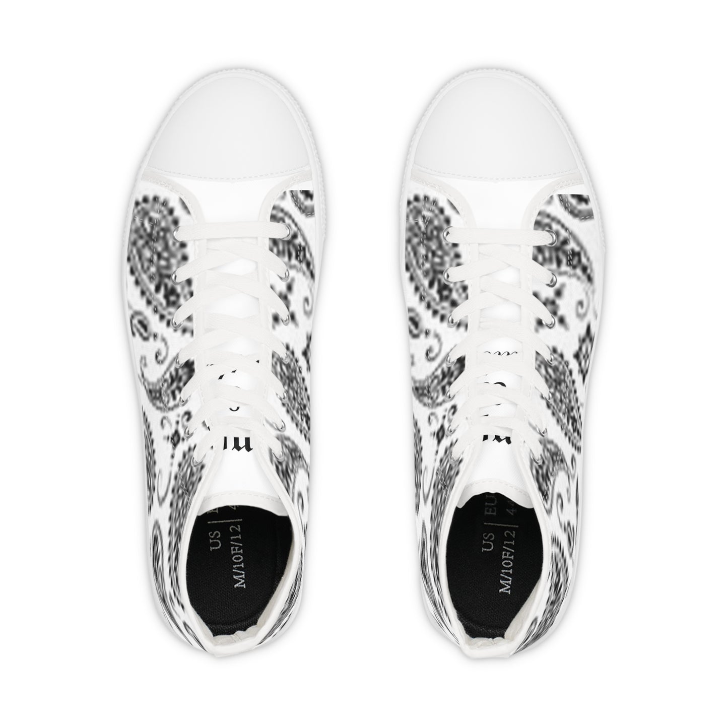 Stylish Paisley High Top Sneakers | Unique Footwear for Men, Casual Shoes, Trendy Sneakers, Gift for Him, Streetwear Style