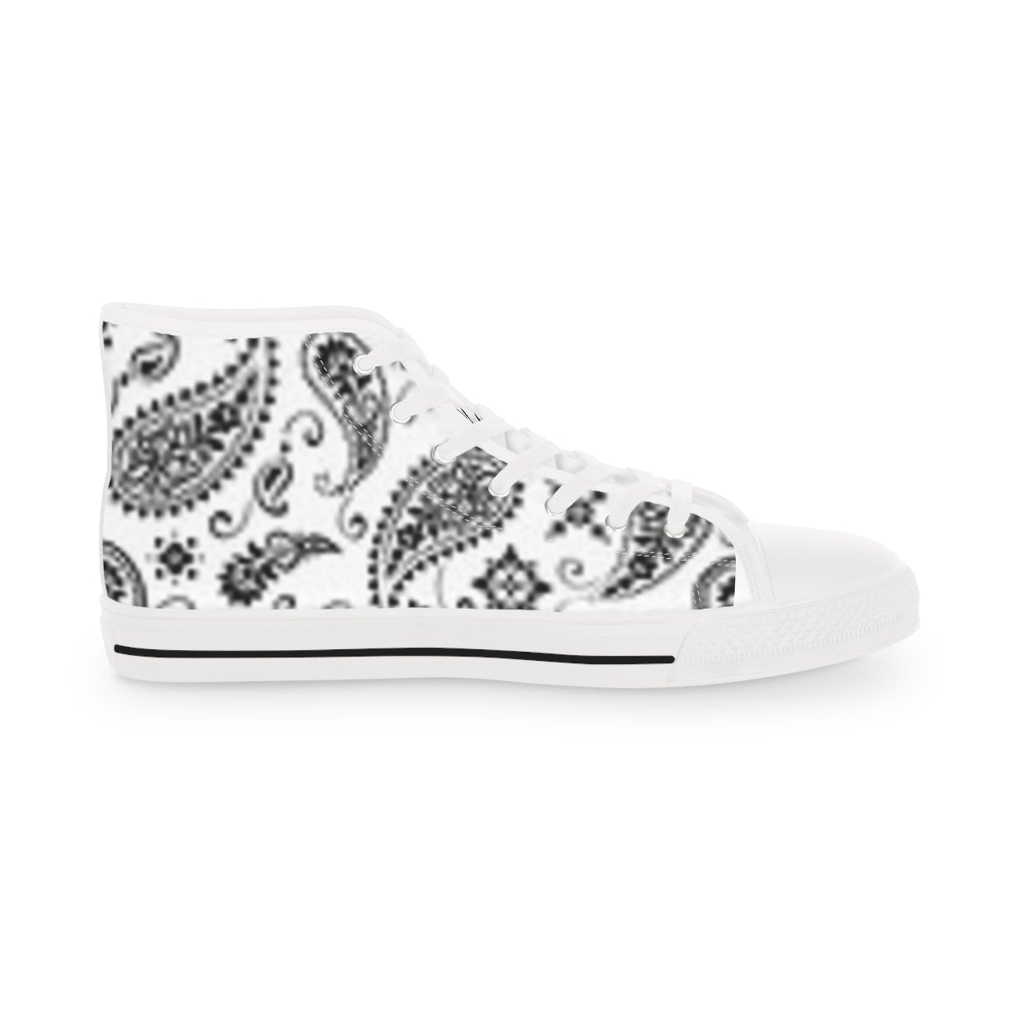 Stylish Paisley High Top Sneakers | Unique Footwear for Men, Casual Shoes, Trendy Sneakers, Gift for Him, Streetwear Style