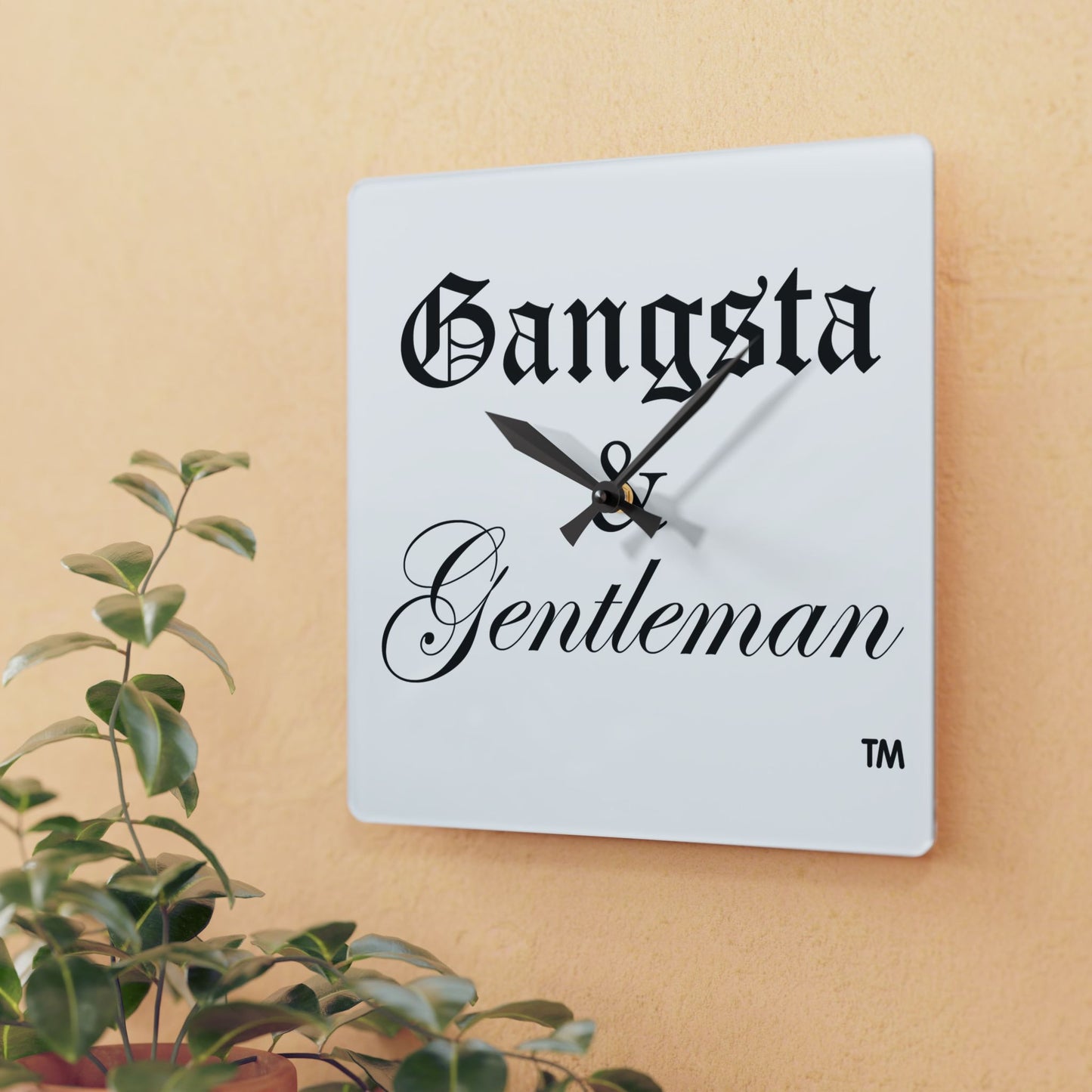 Acrylic Wall Clock - Gangsta & Gentleman Unique Style and Inspiration