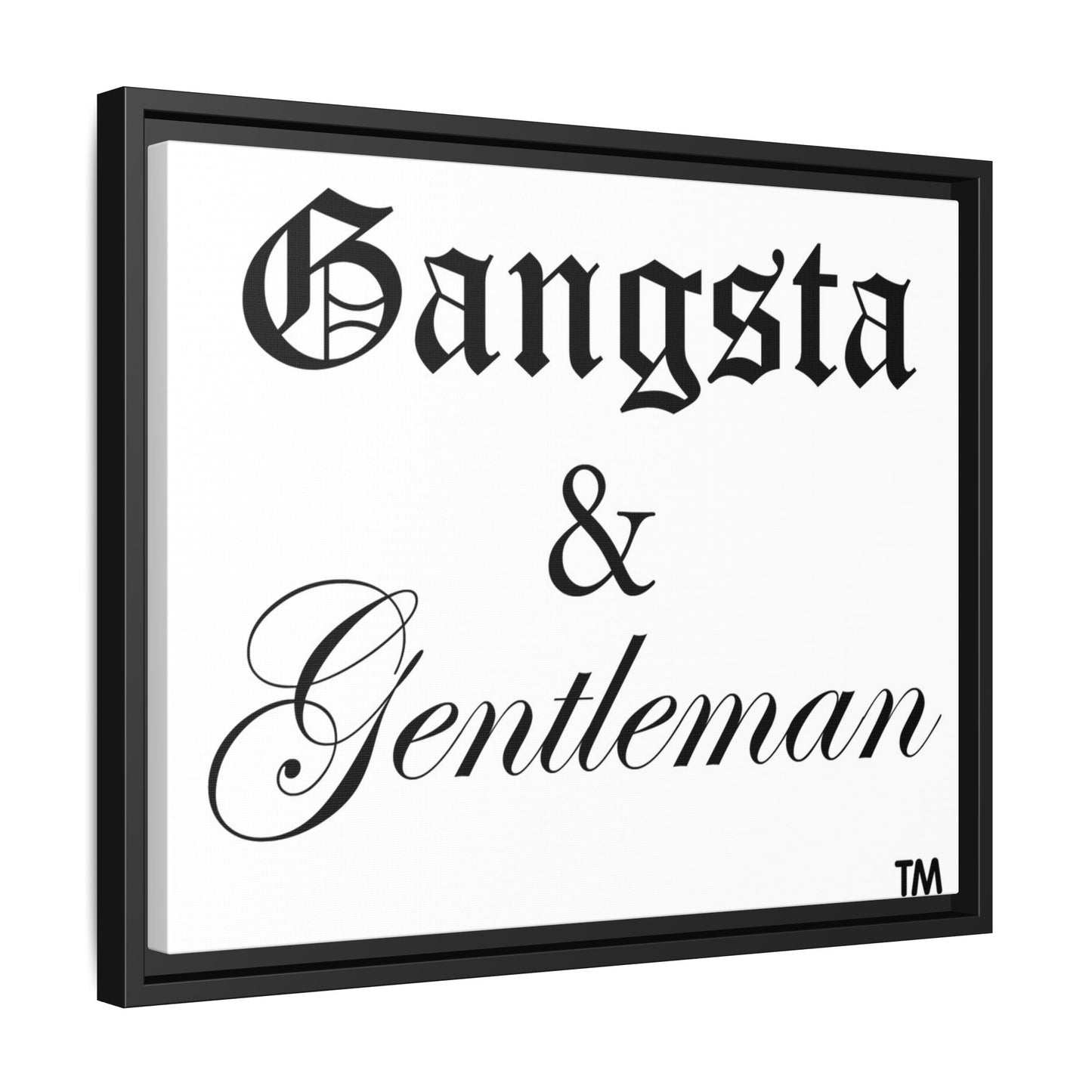 Gangsta & Gentleman Framed Matte Canvas Art - Stylish Wall Decor