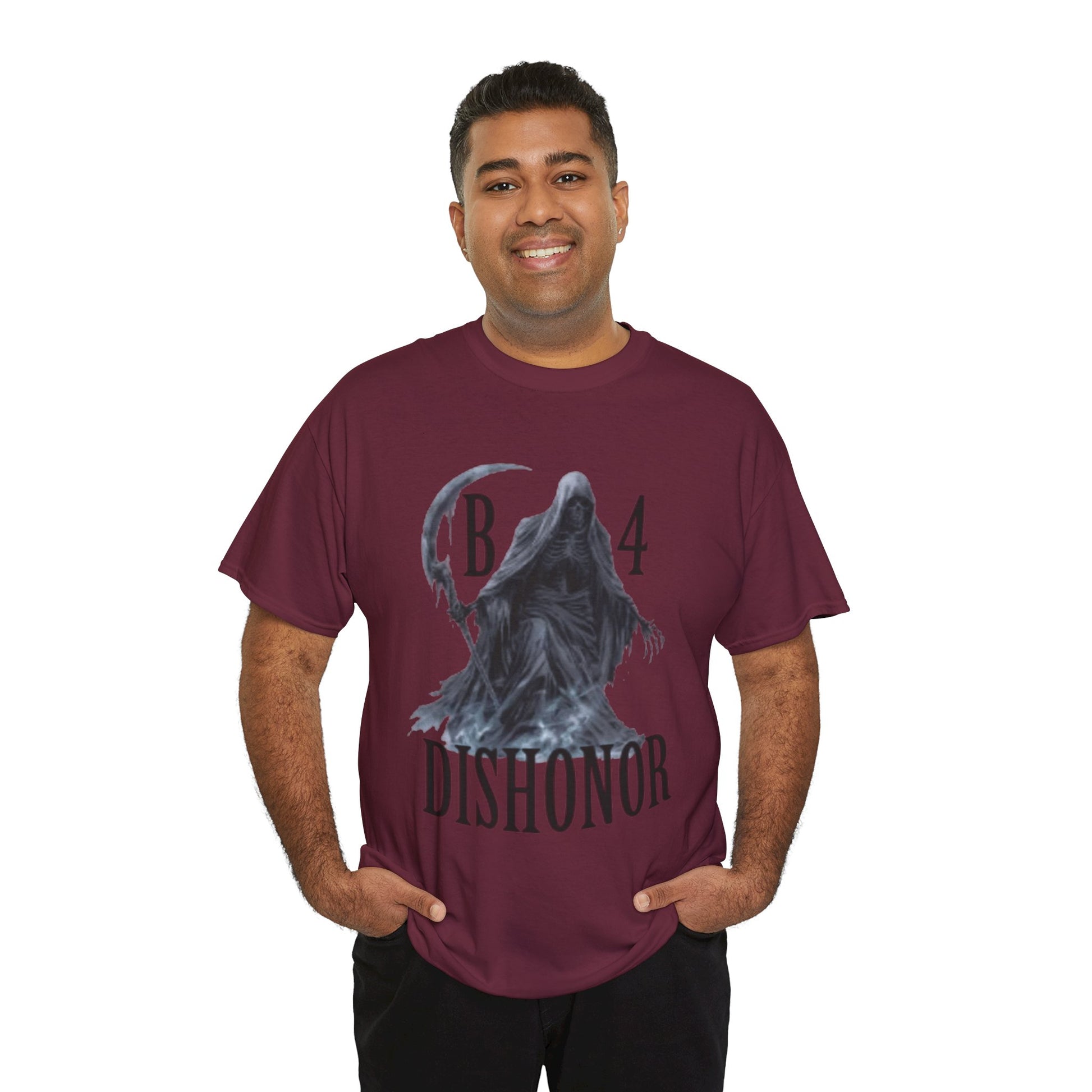T-Shirt — Grim Reaper 'Death B4 Dishonor' Graphic Tee - Gangsta & Gentleman