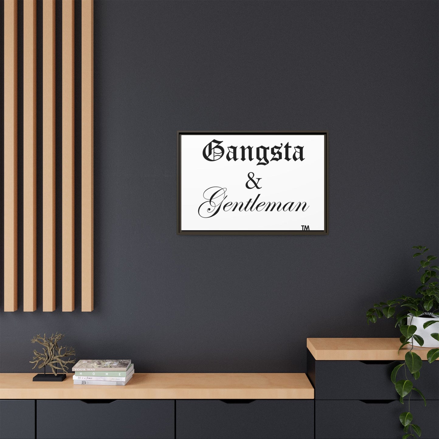Gangsta & Gentleman Framed Matte Canvas Art - Stylish Wall Decor