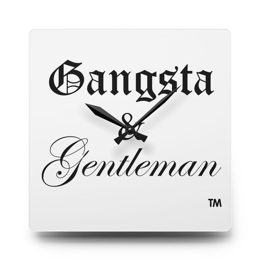 Acrylic Wall Clock - Gangsta & Gentleman Unique Style and Inspiration