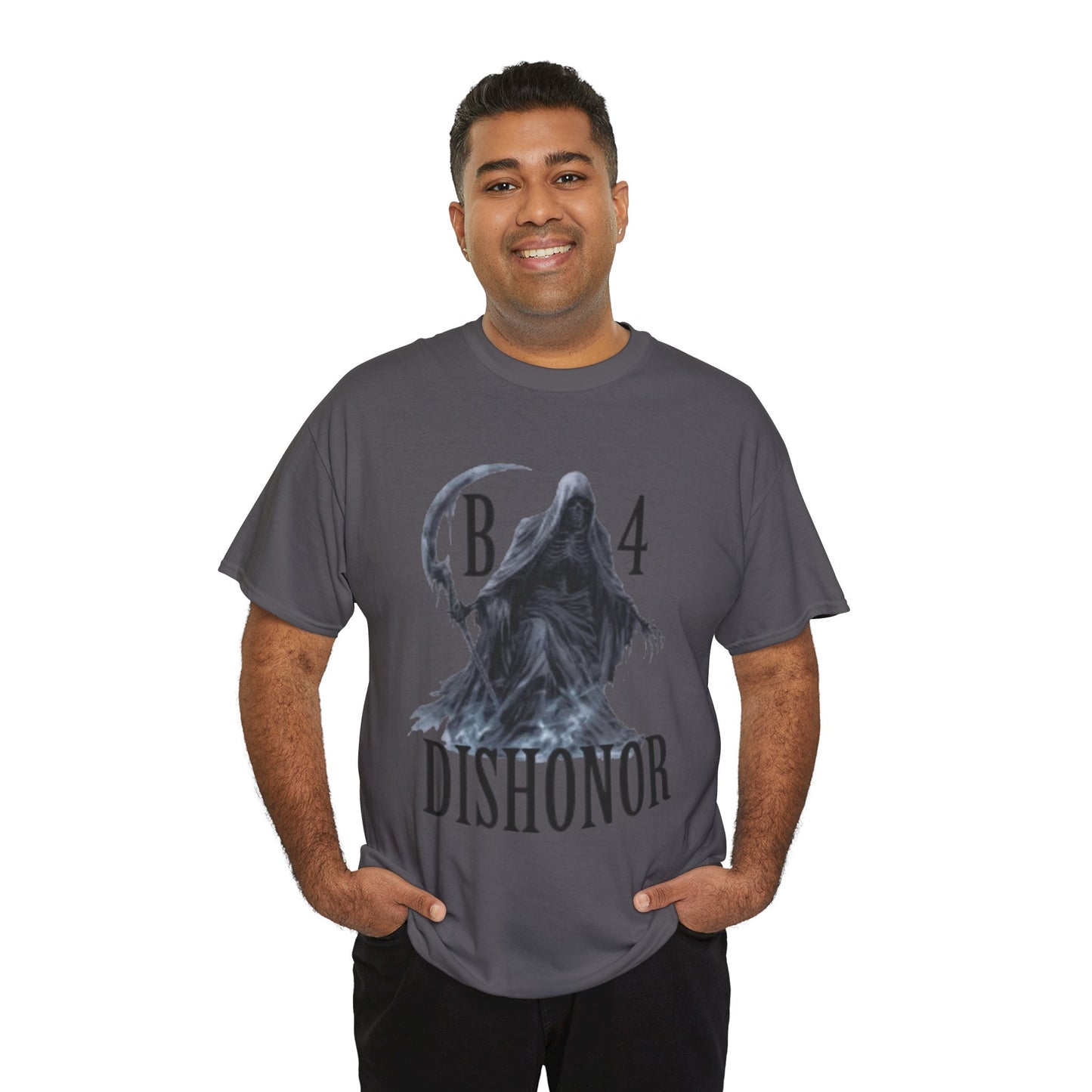 T-Shirt — Grim Reaper 'Death B4 Dishonor' Graphic Tee - Gangsta & Gentleman