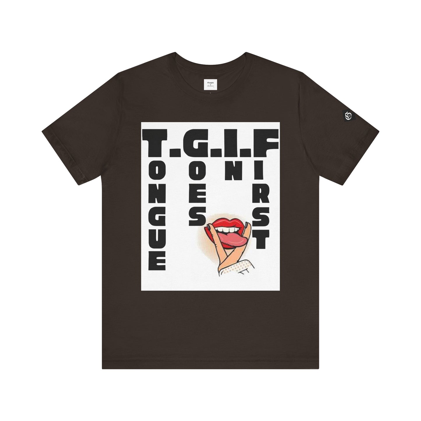TGIF Tongue Graphic Tee - Unisex Jersey Short Sleeve T-Shirt