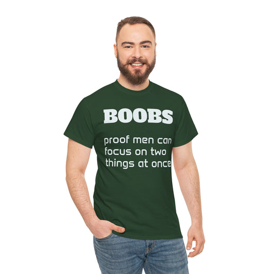 Graphic Tee — "BOOBS: proof men can focus on two things at once" - Gangsta & Gentleman