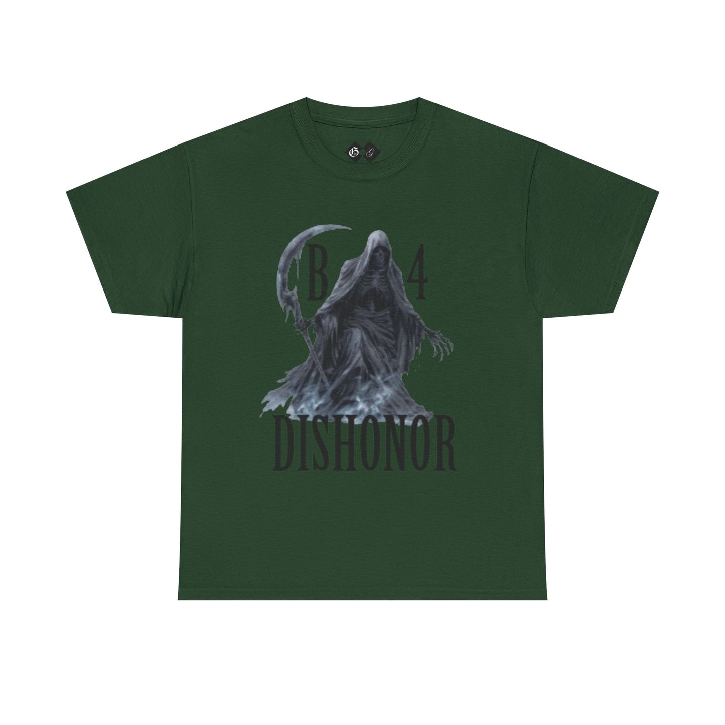 T-Shirt — Grim Reaper 'Death B4 Dishonor' Graphic Tee - Gangsta & Gentleman