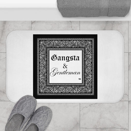 Luxury Memory Foam Bath Mat with 'Gangsta & Gentleman' Logo - Multiple Sizes
