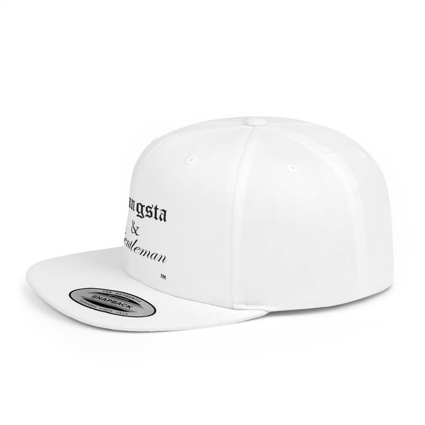 Gangsta & Gentleman Snapback Cap - Trendy Flat Bill Hat for Stylish Individuals