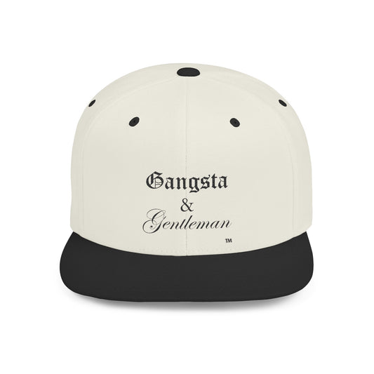 Gangsta & Gentleman Snapback Cap - Trendy Flat Bill Hat for Stylish Individuals