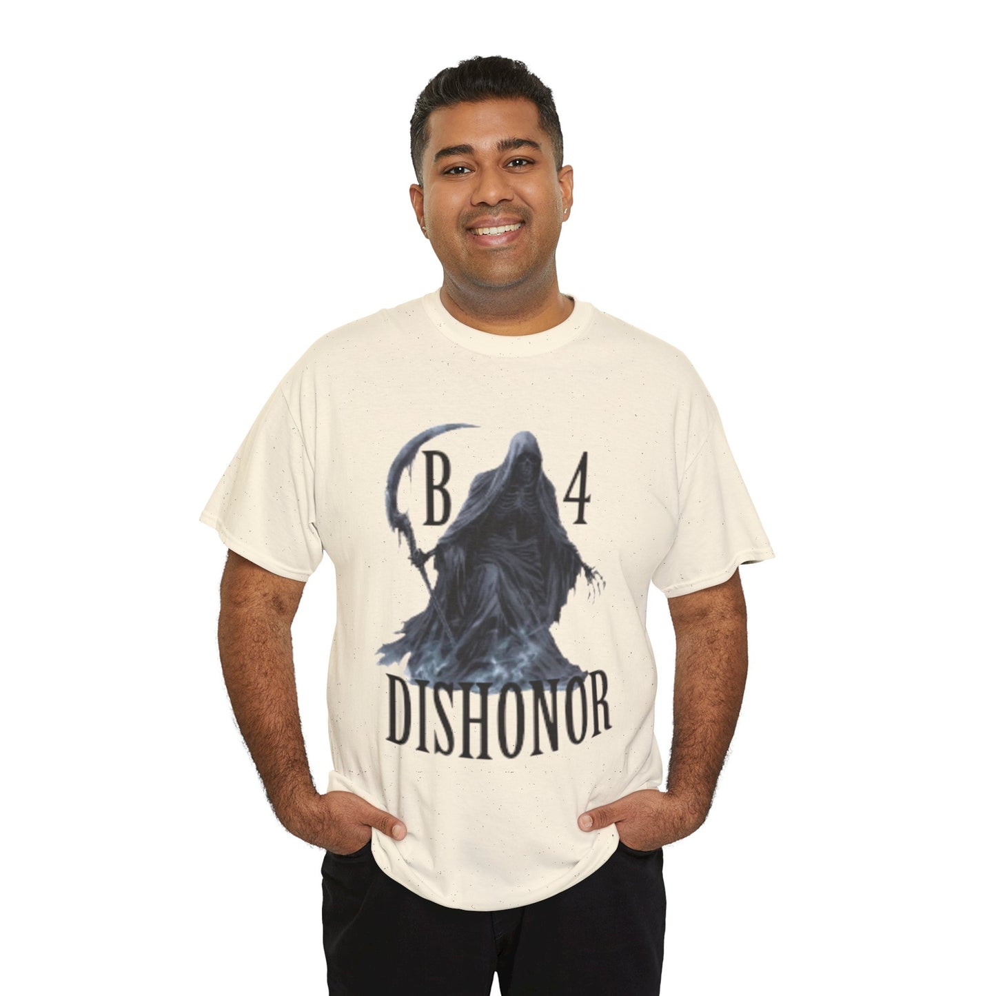 T-Shirt — Grim Reaper 'Death B4 Dishonor' Graphic Tee - Gangsta & Gentleman