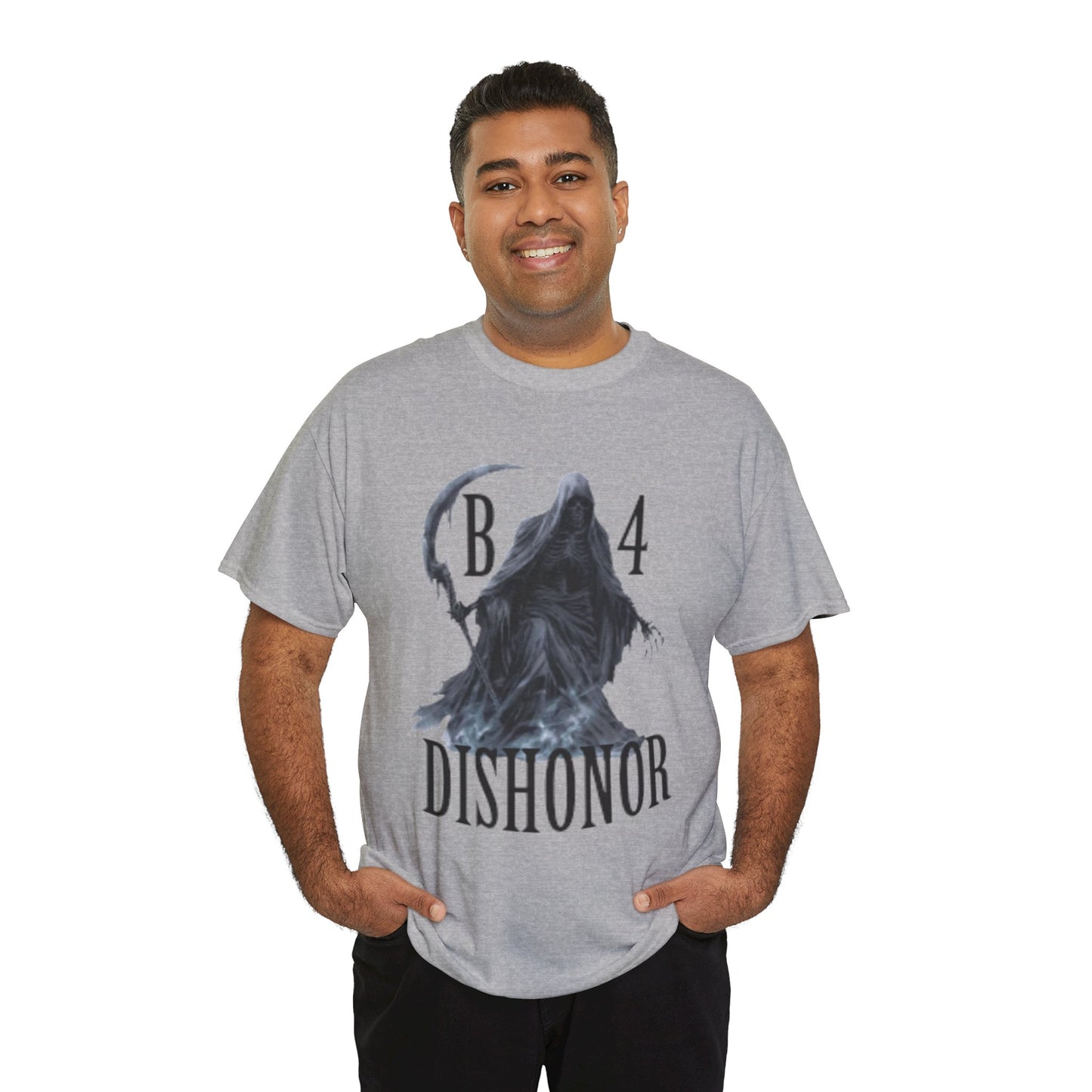 T-Shirt — Grim Reaper 'Death B4 Dishonor' Graphic Tee - Gangsta & Gentleman