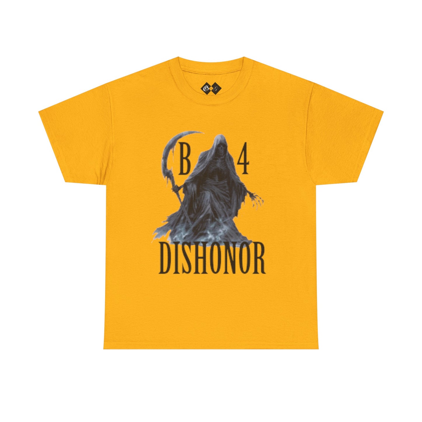 T-Shirt — Grim Reaper 'Death B4 Dishonor' Graphic Tee - Gangsta & Gentleman